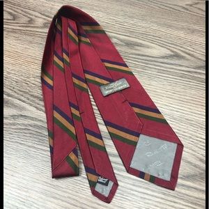 Robert Talbott Accessories - Robert Talbott Red, Gold, Navy & Green Stripe Tie Robert Talbott Accessories - Robert Talbott Red, Gold, Navy & Green Stripe Tie